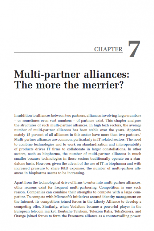 Multi-partner alliances